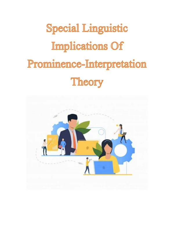 Special Linguistic Implications Of Prominence-Interpretation Theory