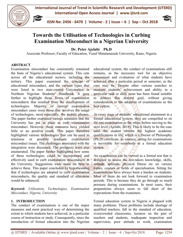 international journal of trend in international