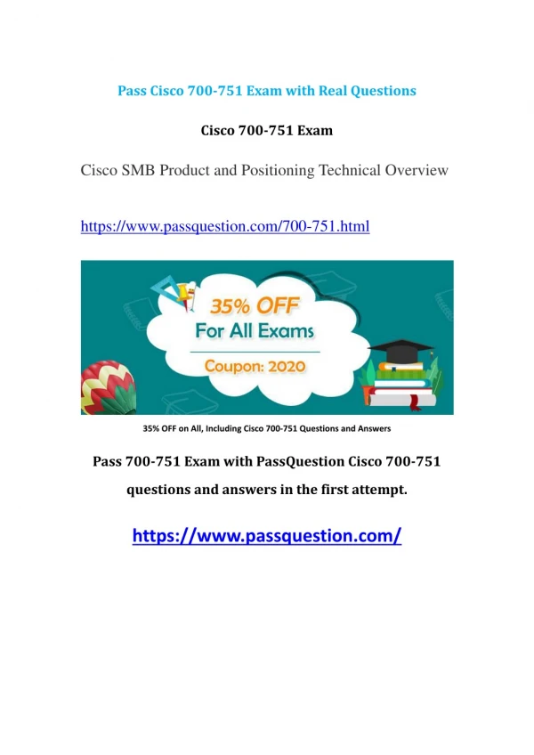 pass cisco 700 751 exam with real questions