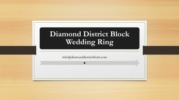 Diamond District Wedding Rings
