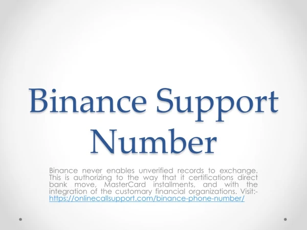 Binance support phone number