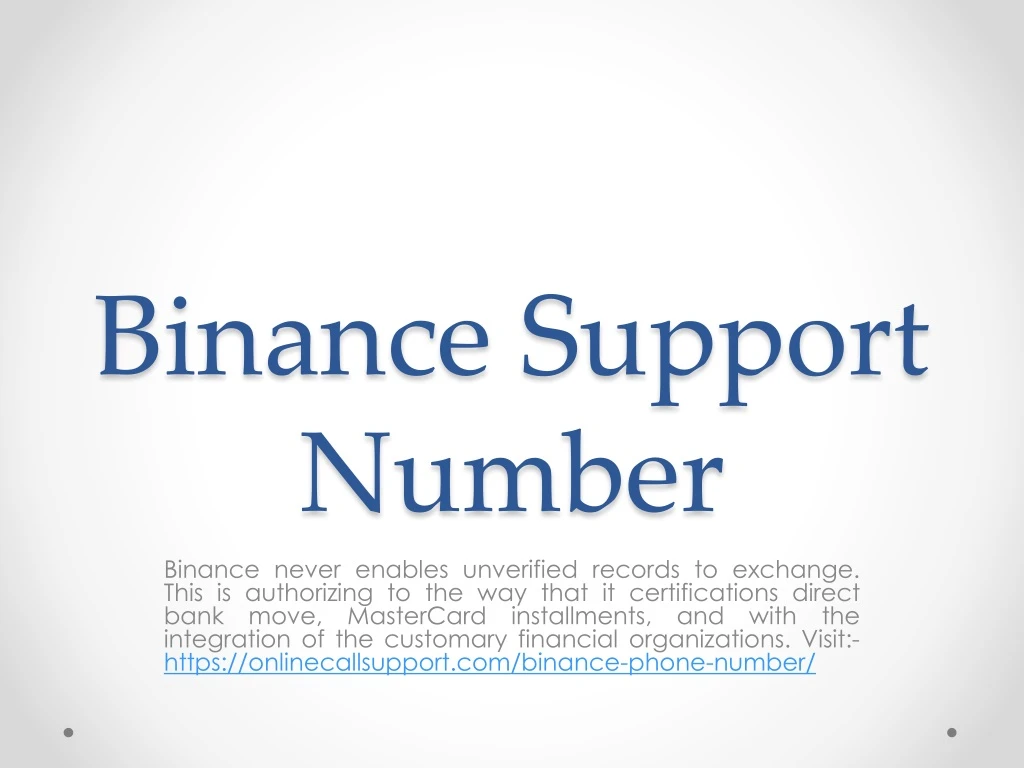 binance support number