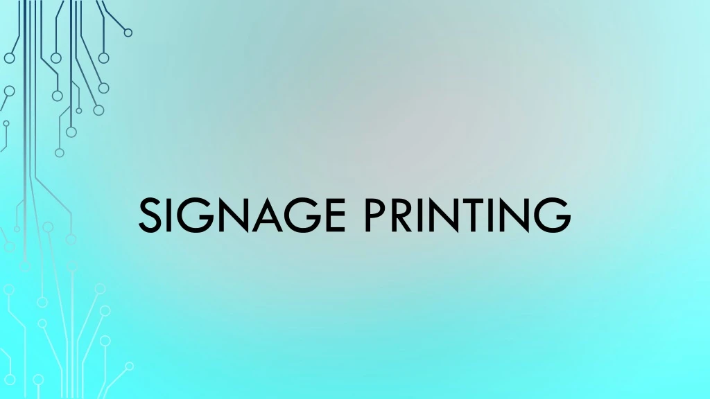 signage printing