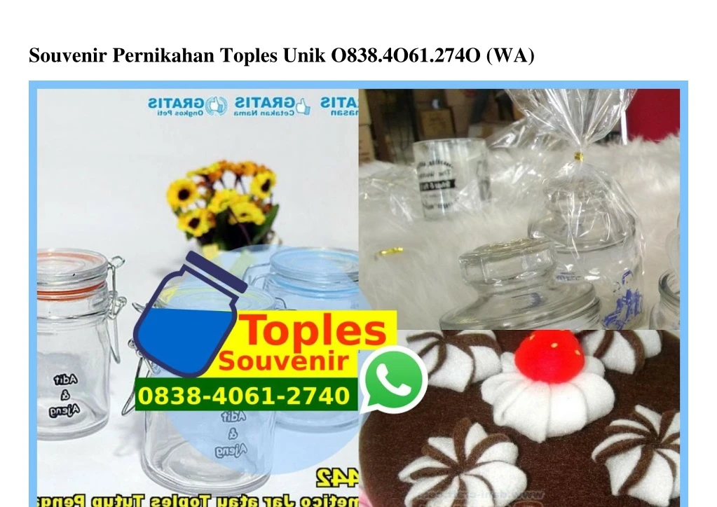 souvenir pernikahan toples unik o838 4o61 274o wa