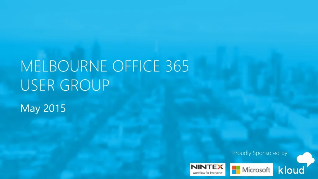 melbourne office 365 user group