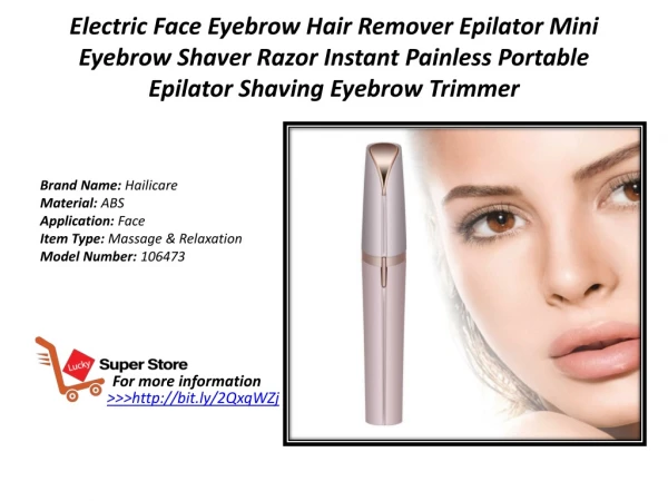 Electric Face Eyebrow Hair Remover Epilator Mini Eyebrow Shaver Razor Instant Painless Portable Epilator Shaving Eyebrow