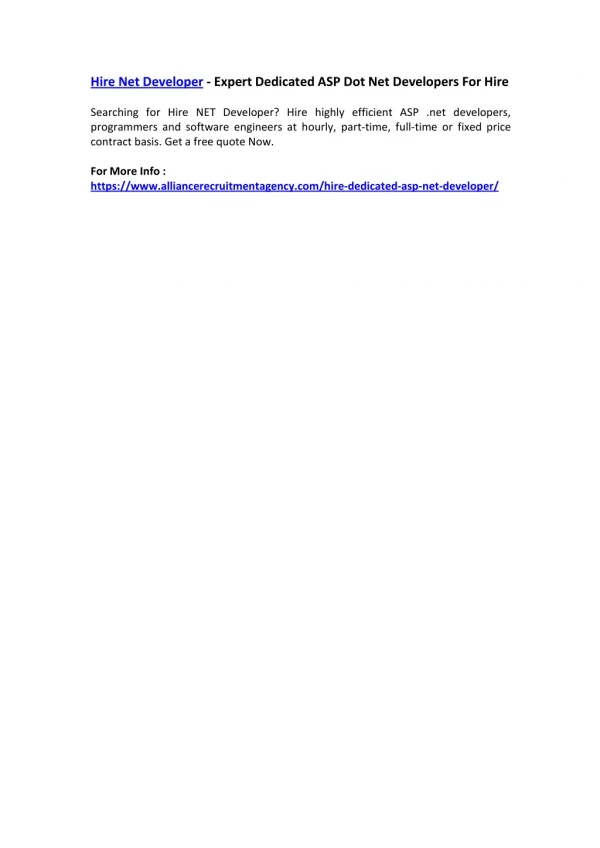 hire net developer expert dedicated