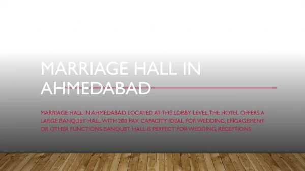 marriage hall in Ahmedabad