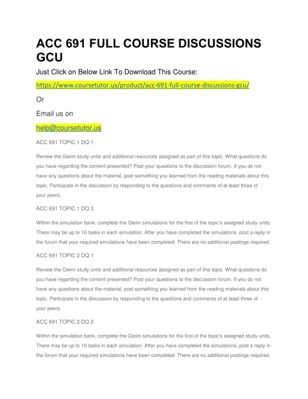 acc 691 full course discussions gcu just click