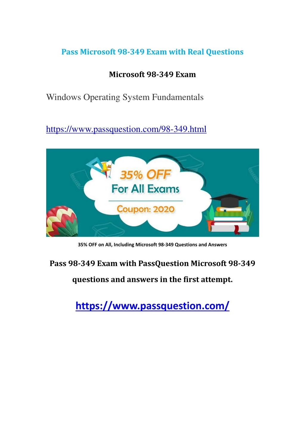 pass microsoft 98 349 exam with real questions