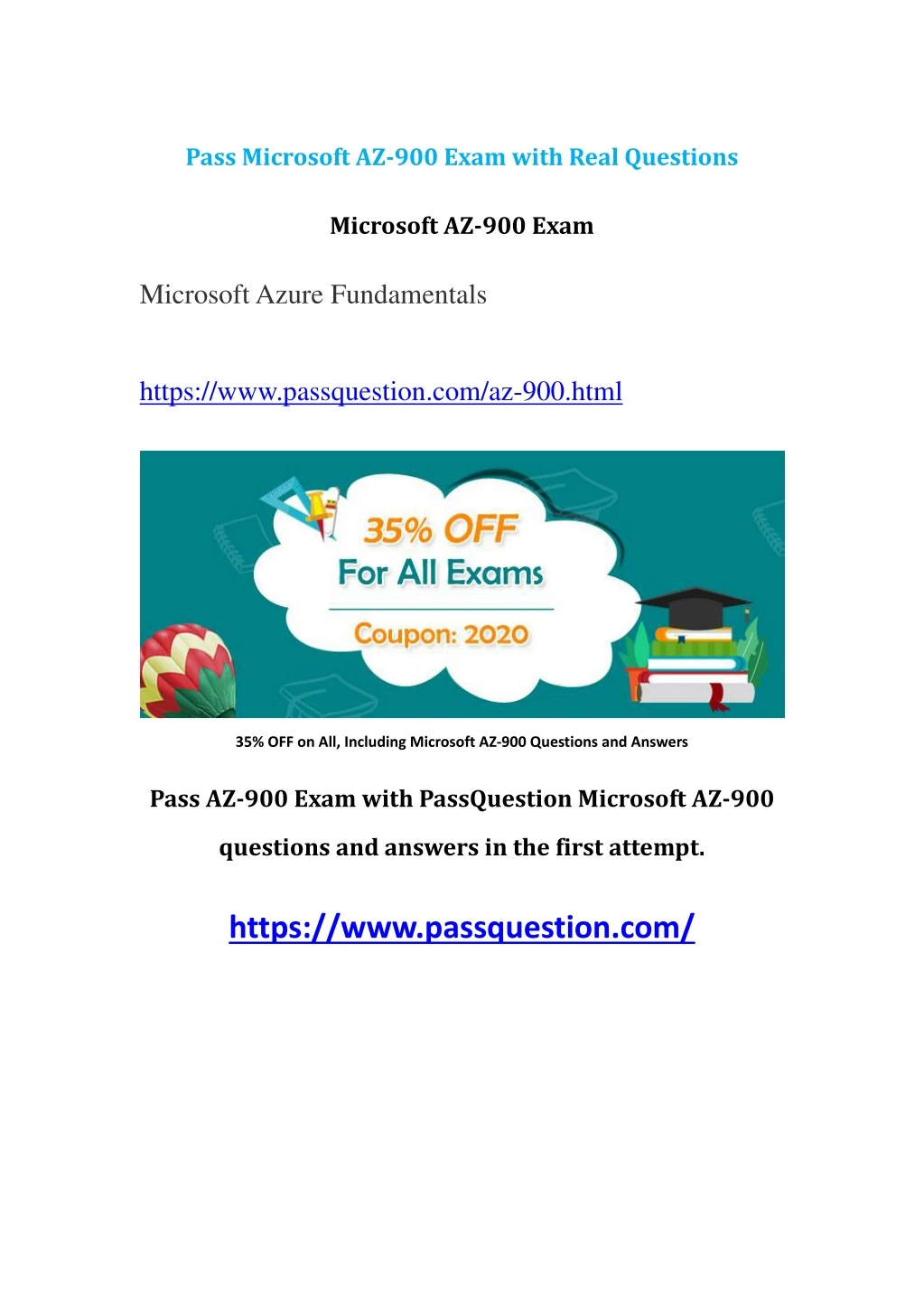 pass microsoft az 900 exam with real questions