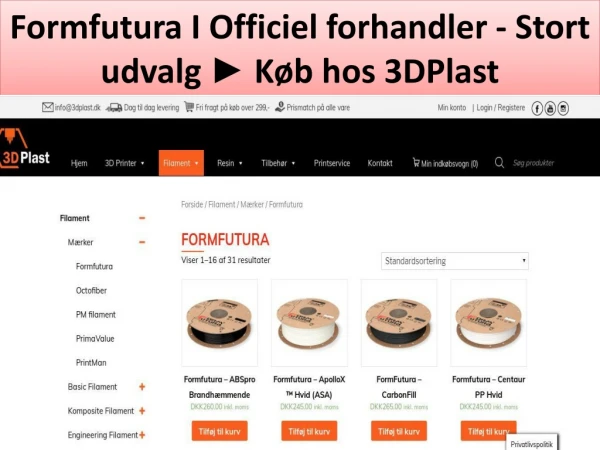 formfutura i officiel forhandler stort udvalg k b hos 3dplast