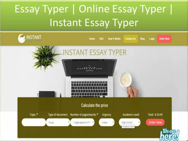 Type an essay online for free