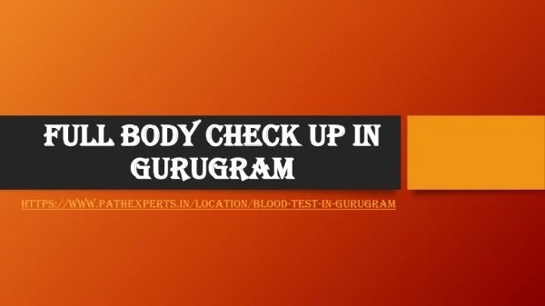 full body check up in gurugram