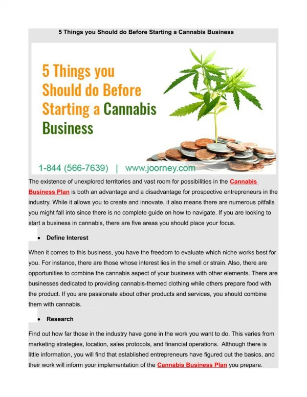 5 things you should do before starting a cannabis