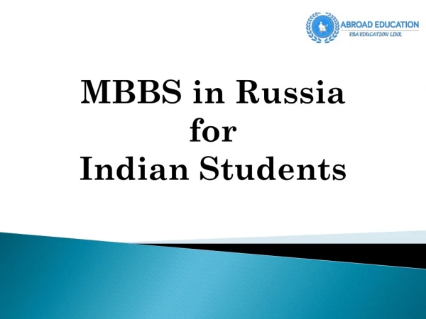 Mbbs in Russia for Indian Students