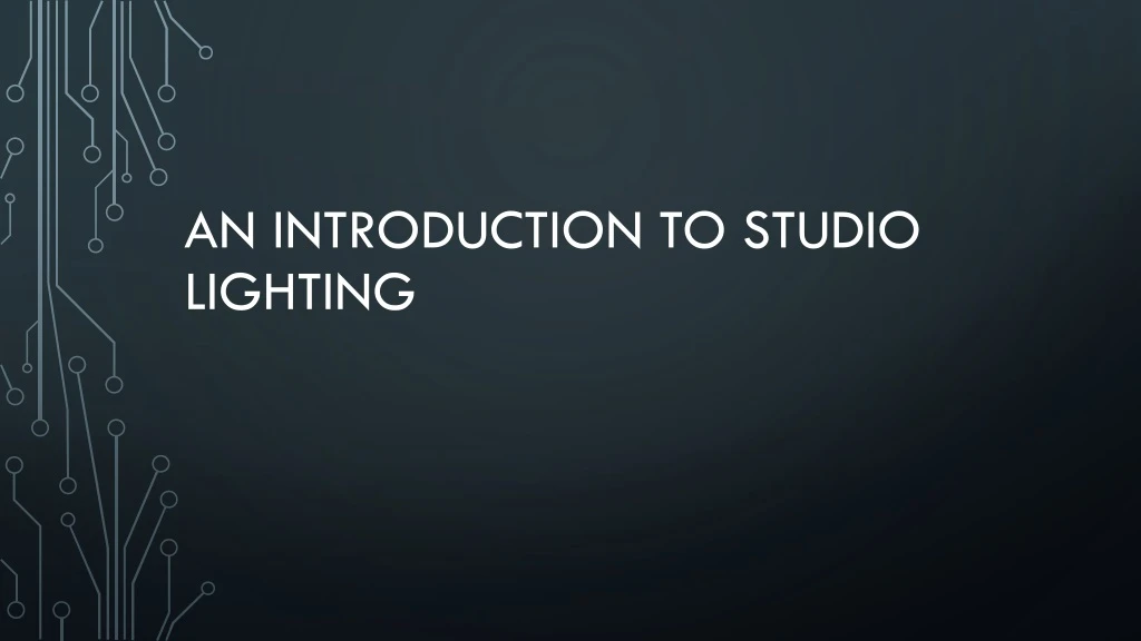 an introduction to studio lighting