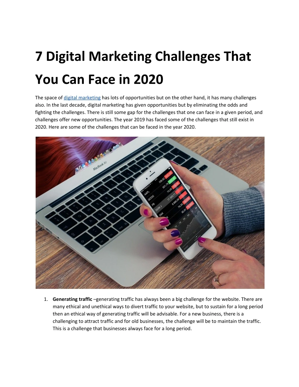 7 digital marketing challenges that you can face