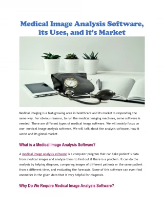 Medical image analysis software - slide 1