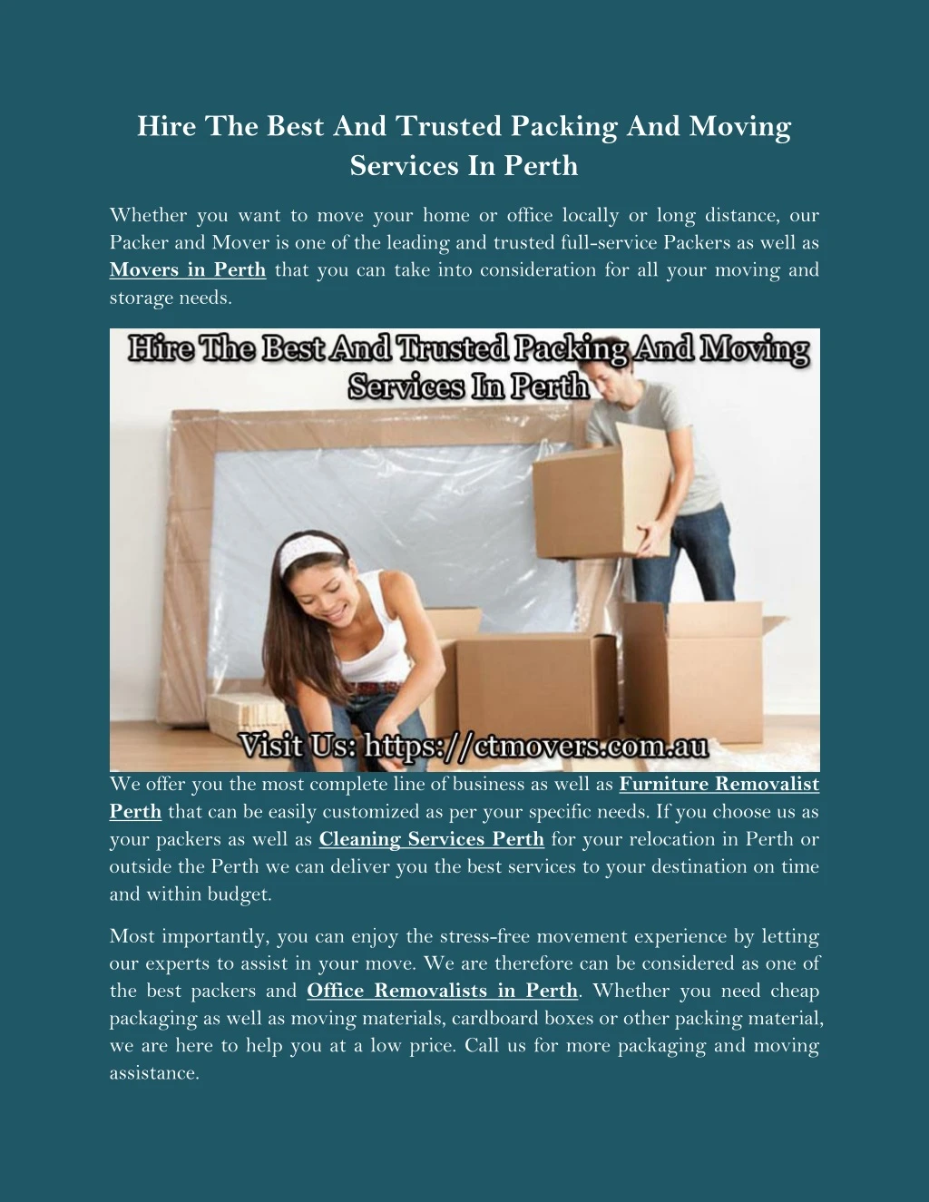 hire the best and trusted packing and moving