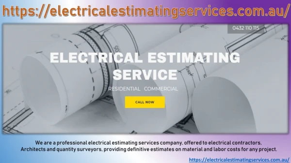 Electrical estimating services Perth