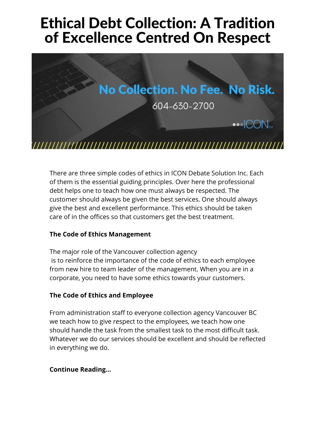 ethical debt collection a tradition of excellence