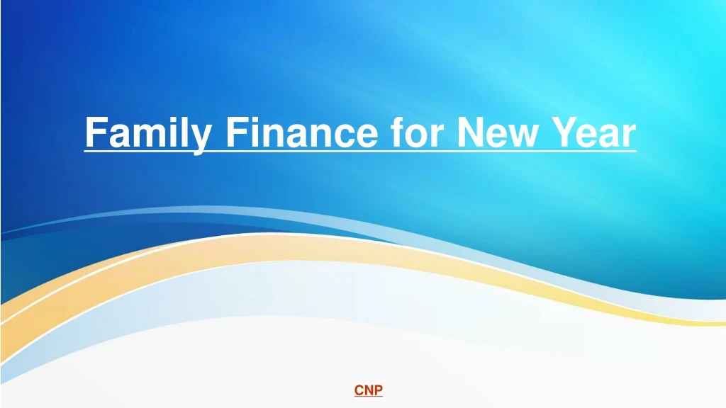 family finance for new year