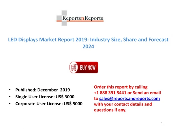LED Displays Market Development Trends: Complete History, Present and Future
