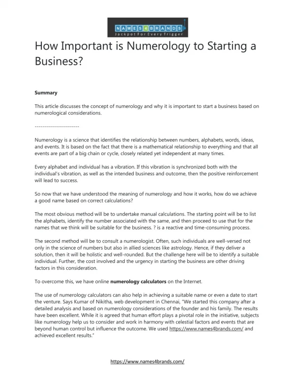 How Important is Numerology to Starting a Business?