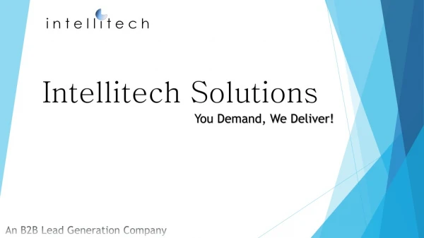 B2B Lead Generation Agency in Pune and USA | Intellitech Solutions