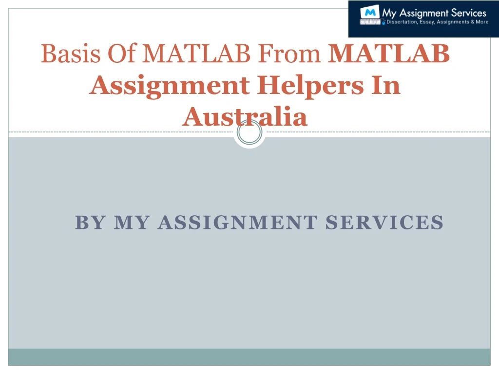 basis of matlab from matlab assignment helpers in australia