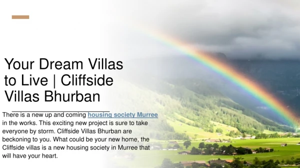 Your Dream Villas At Your Dream Place - Cliffside Villas Bhurban