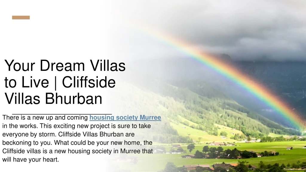 your dream villas to live cliffside villas bhurban