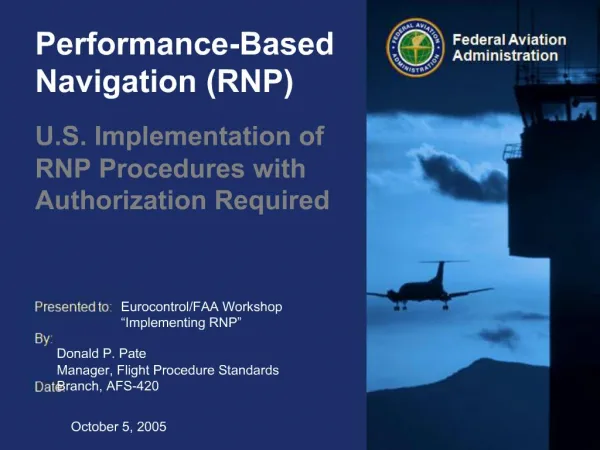 Performance-Based Navigation RNP