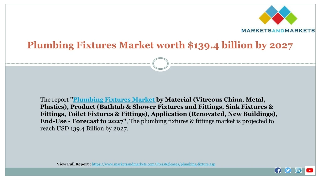 plumbing fixtures market worth 139 4 billion by 2027