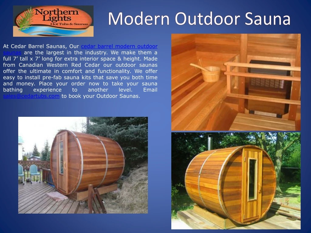 modern outdoor sauna