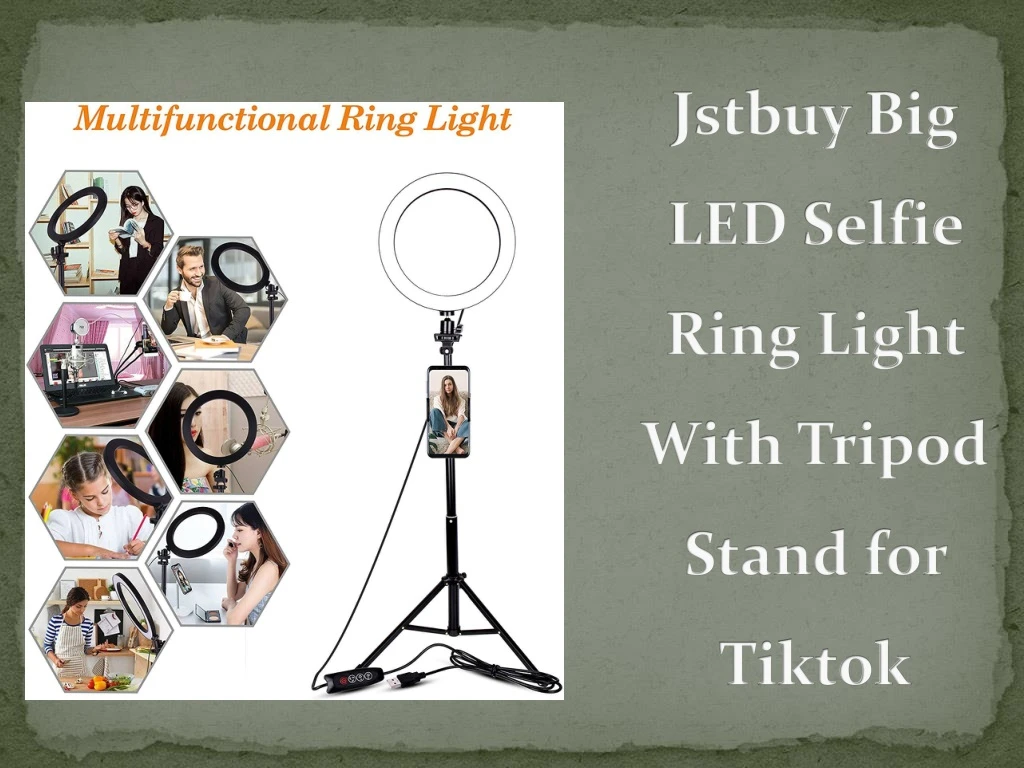 jstbuy big led selfie ring light with tripod stand for tiktok