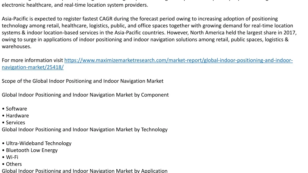 global indoor positioning and indoor navigation