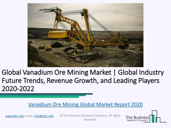 Global Vanadium Ore Mining Market Report 2020