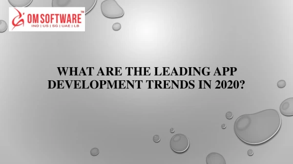 What are the leading app development trends in 2020?