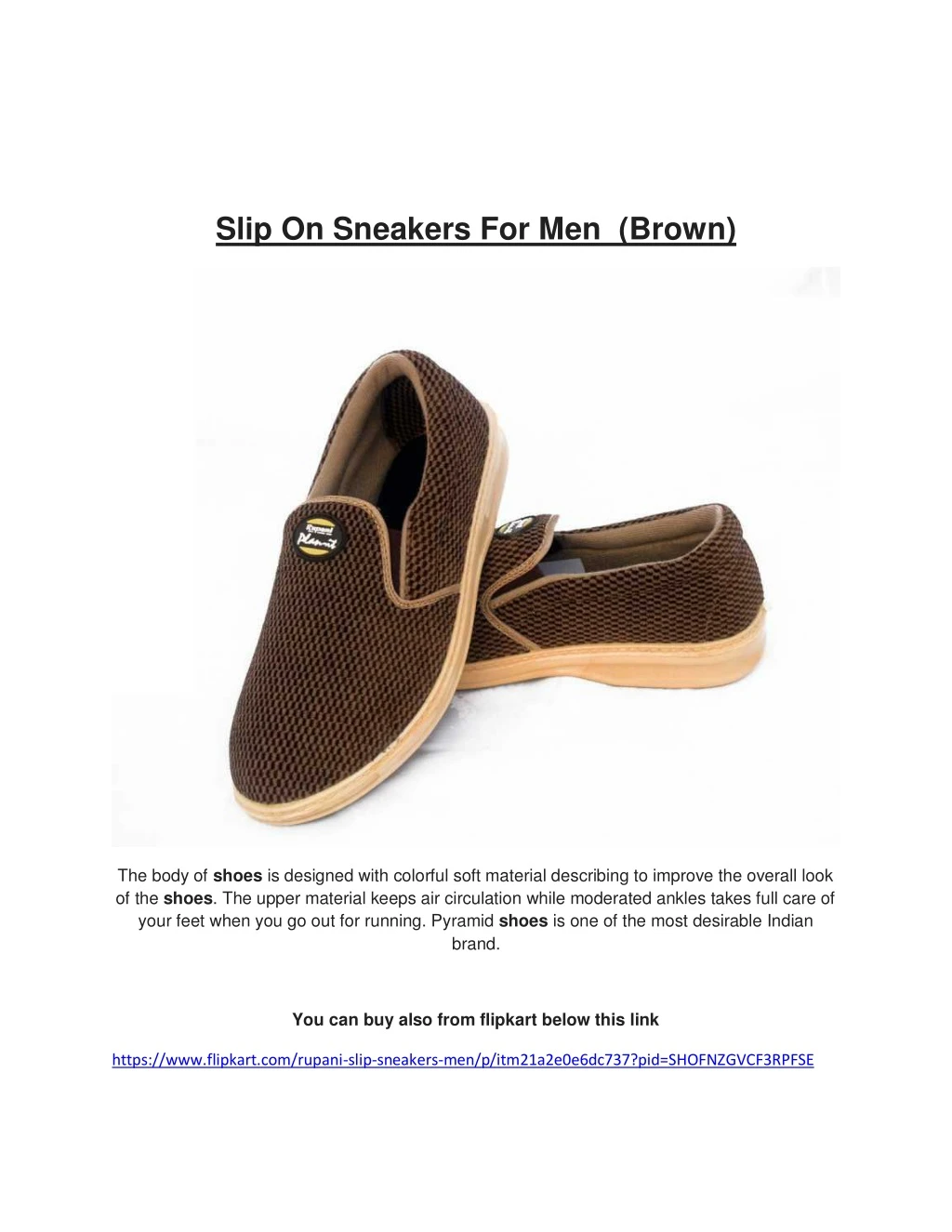 slip on sneakers for men brown