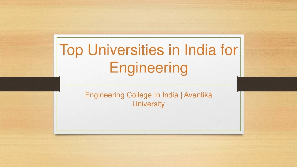 top universities in india for engineering