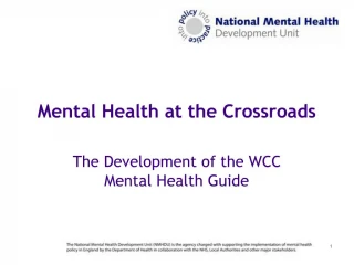 Mental Health at the Crossroads - slide 1