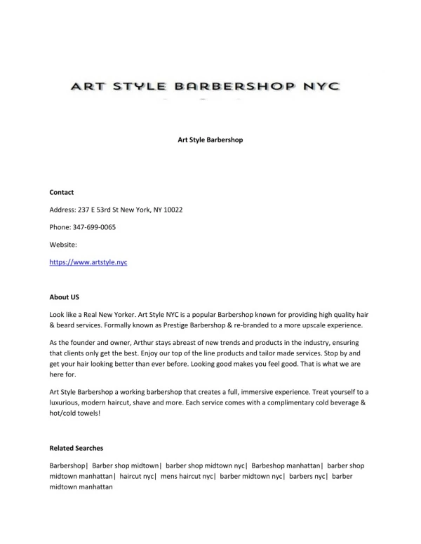 Art Style Barbershop