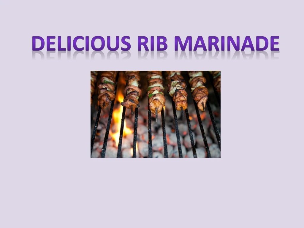 delicious rib marinade