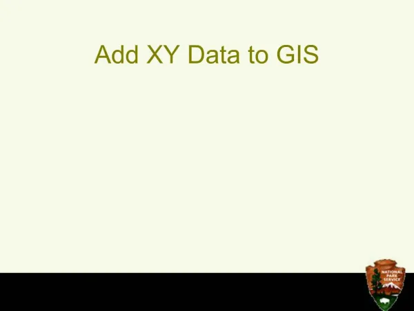 Add XY Data to GIS