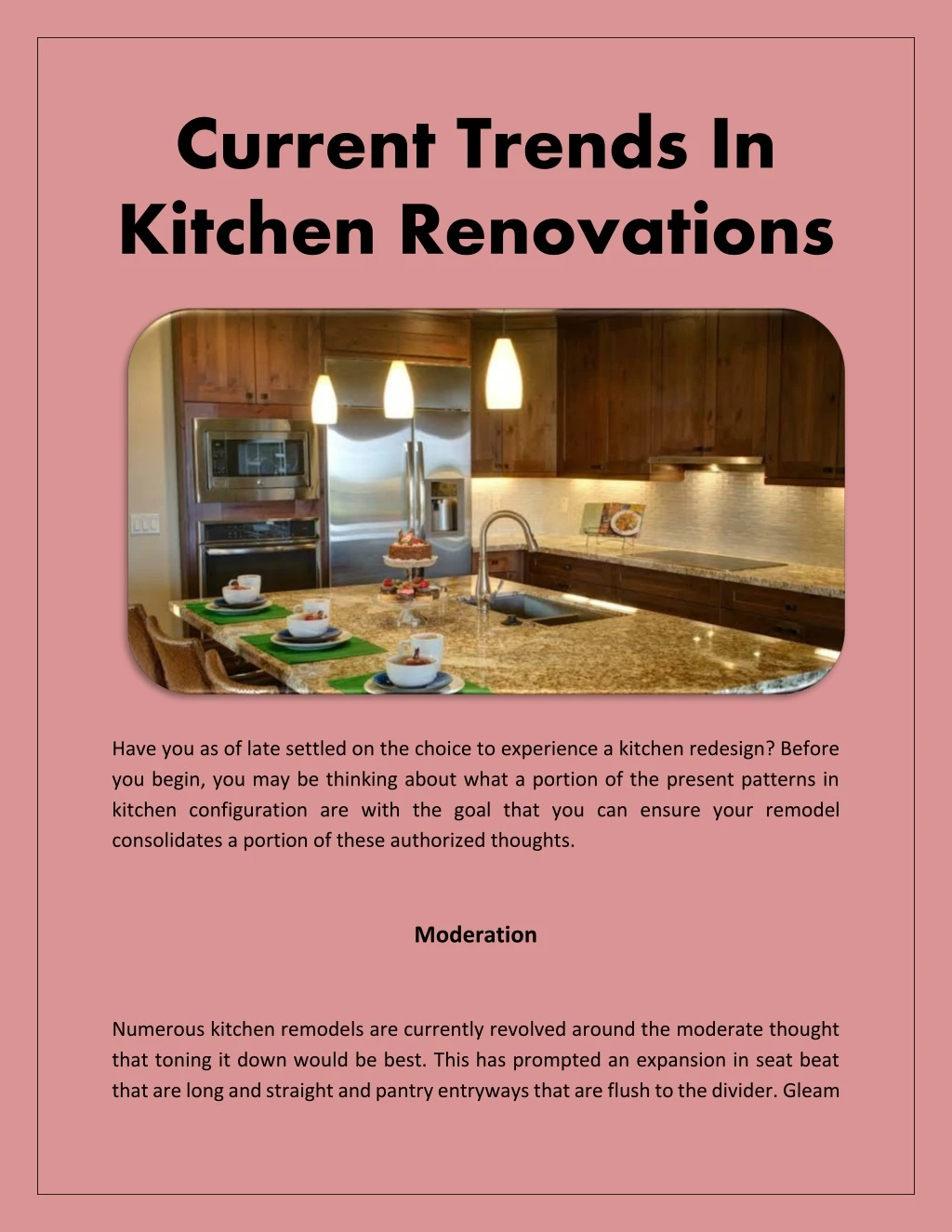 current trends in kitchen renovations