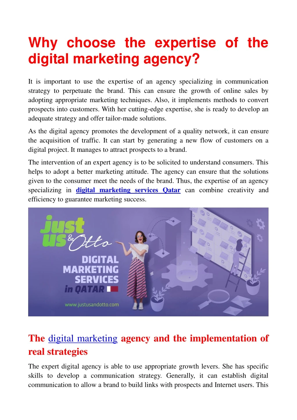 why choose the expertise of the digital marketing