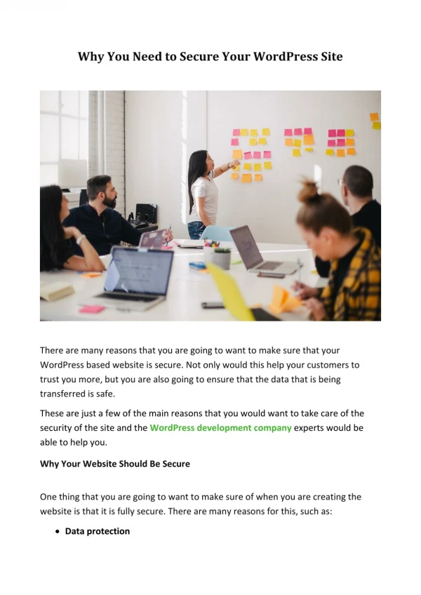 why you need to secure your wordpress site