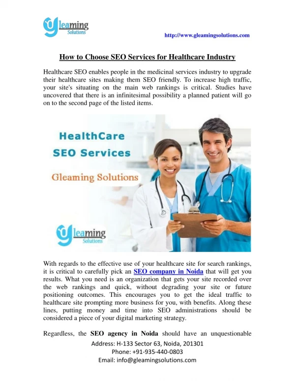 How to Choose SEO Services for Healthcare Industry